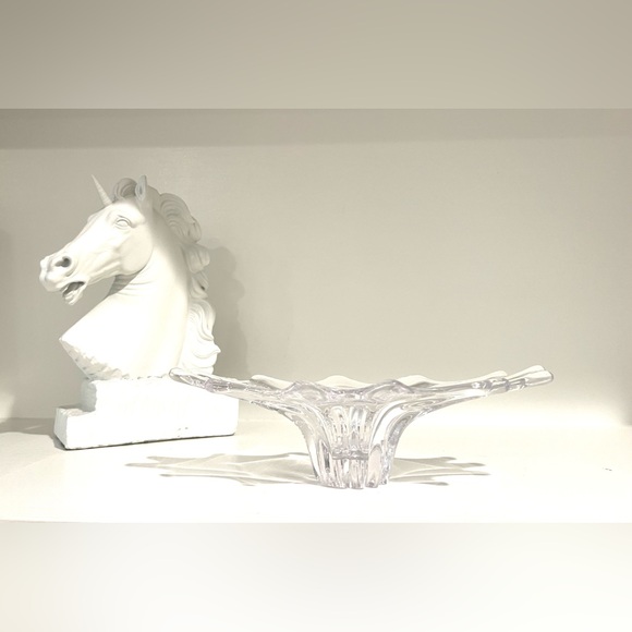 MCM Art Vannes Crystal Art Glass Bowl Elegant Trinket Dish Vintage 1950s France - Picture 10 of 14